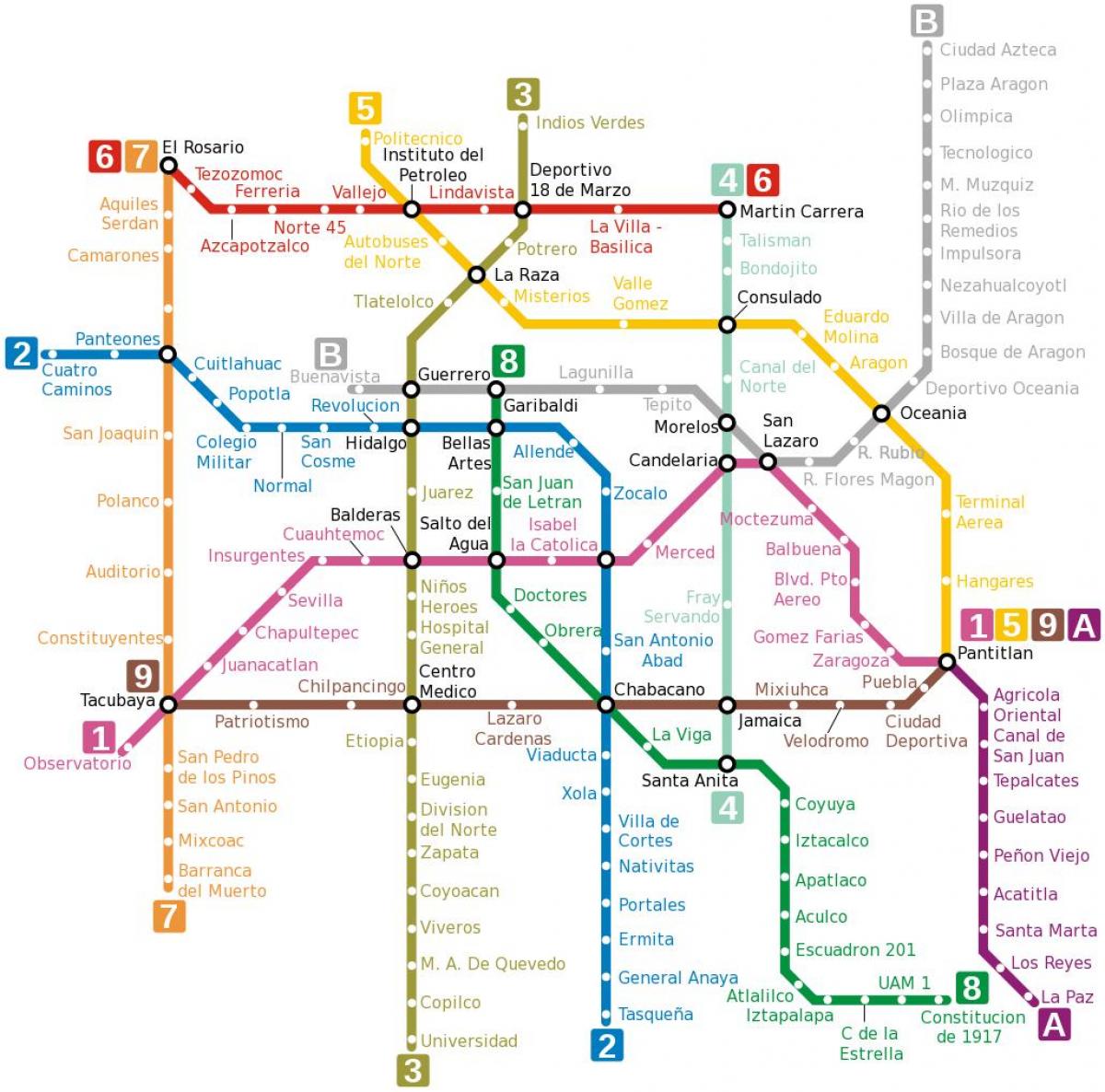 метро мапата Мексико