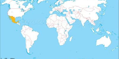 Мексико светската мапа на локација