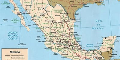 Карта на Мексико одморалиште градови
