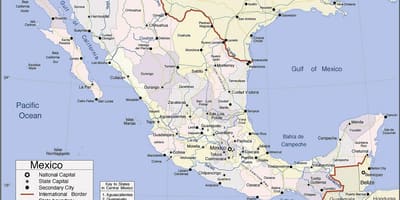 Карта на Мексико пацифик коуст одморалишта