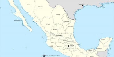 Држави на Мексико мапа