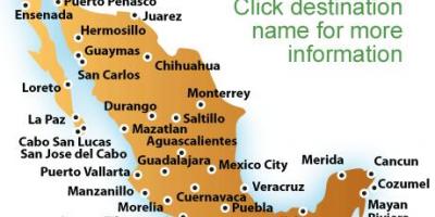Мапа на плажите во Мексико